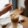 6Pcs Rustless Steel Coffee Spoon Flower Shaped Head Long Handle Spoon Dessert Spoon Cafe Table