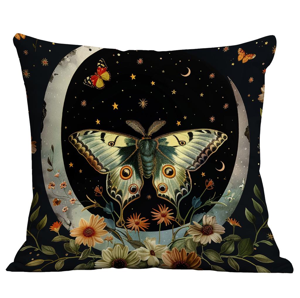 New Imitation 3d Butterfly Printed Pillowcase Retro Home Sofa Cushion Pillowcase Decoration