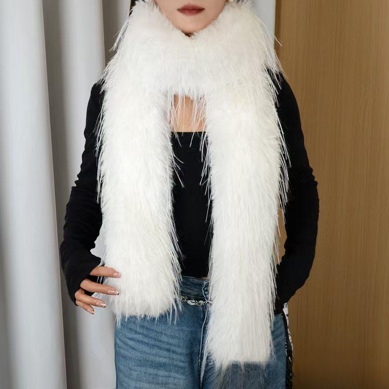 

Новый шарф из искусственного страусиного пуха, высококачественная шаль для платья, удлиненный теплый шарф, модный меховой воротник 180 * 14CM