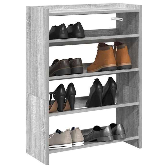 VidaXL Étagère à chaussures sonoma gris 60x25x81 cm bois d'ingénierie 859883