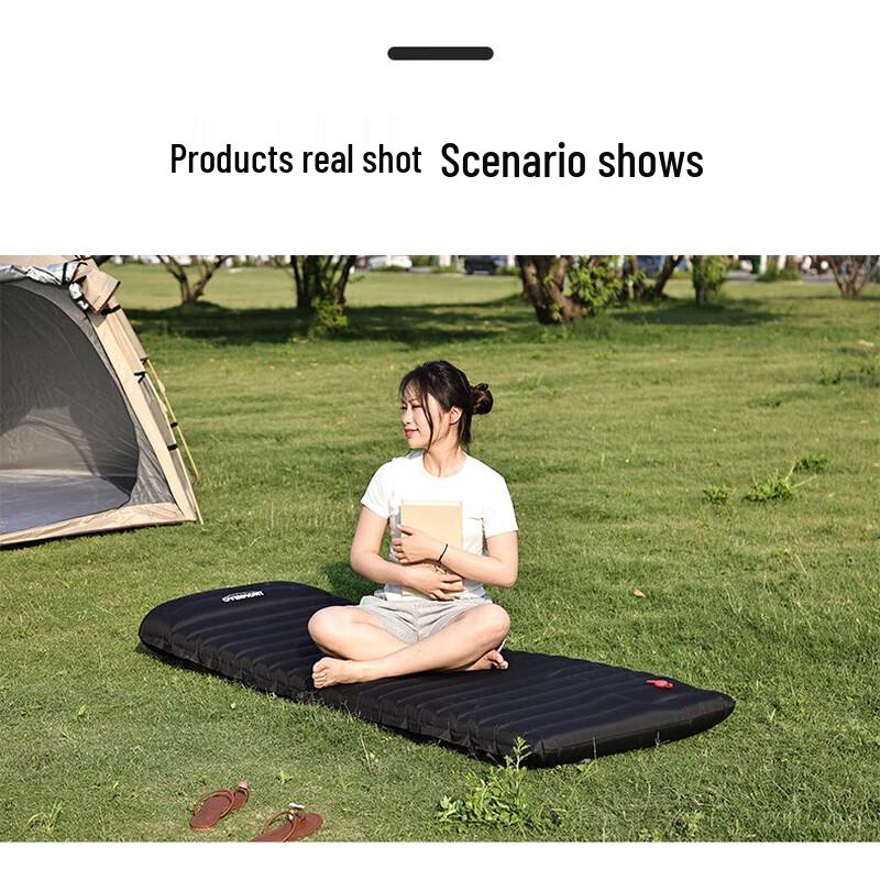 OEING Portable Foot-Pump Inflatable Camping Mattress