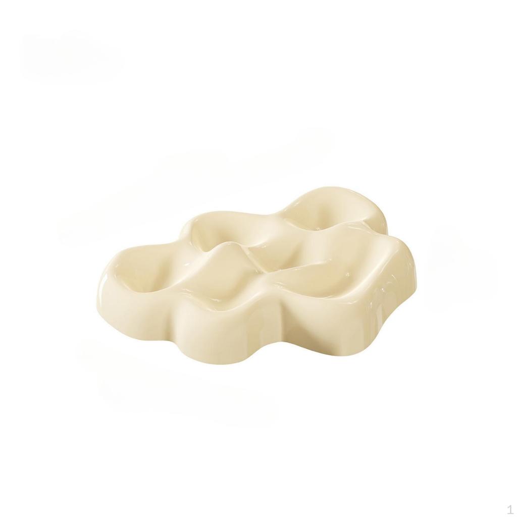 AtmosphericShaped Tray with Compartments Versatile Atmospheric Aesthetic Jewelry Holder for
