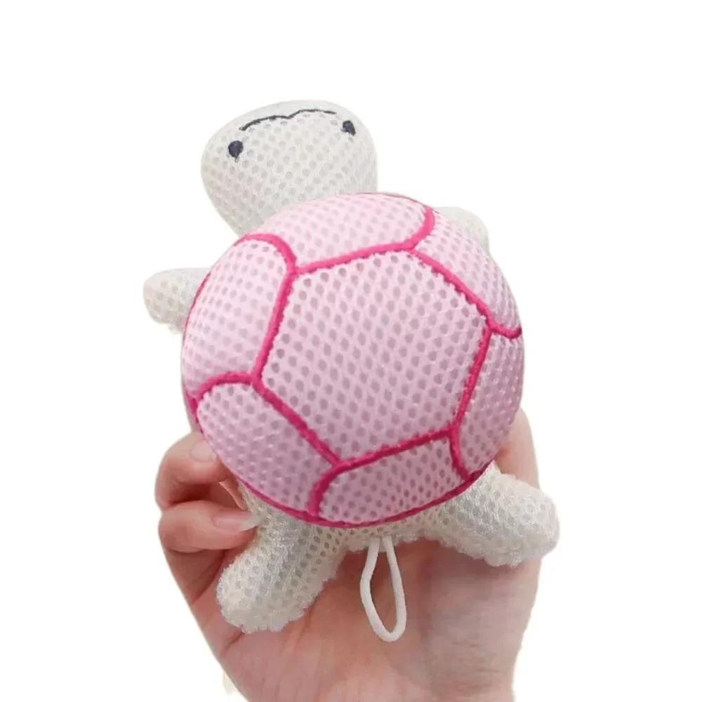 1pc Double-sided Turtle Bath Sponge Ball Cute Reusable Exfoliating Body Scrubber Portable Shower Deep Cleansing Bathing Tool HOT