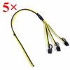 5Pcs For Miner Minging 6Pin + 2Pin Power Supply Cables 1 To 3 Adapter Cables