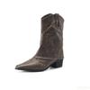 Retro Fashionable Versatile Short Boots Women's Autumn Winter New Pointed Elegant Minimalist Women's Shoes