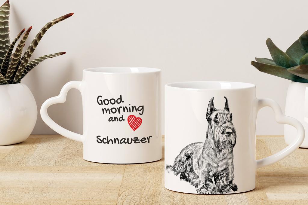 Schnauzer I - cup with a dog, adorable cup with a heart-shaped handle, universal gift from the Art-Dog brand