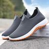 Scarpe da passeggio comode per anziani da uomo, traspiranti, in maglia, con suola antiscivolo, leggere, per escursioni all'aperto, sneakers casual antiscivolo