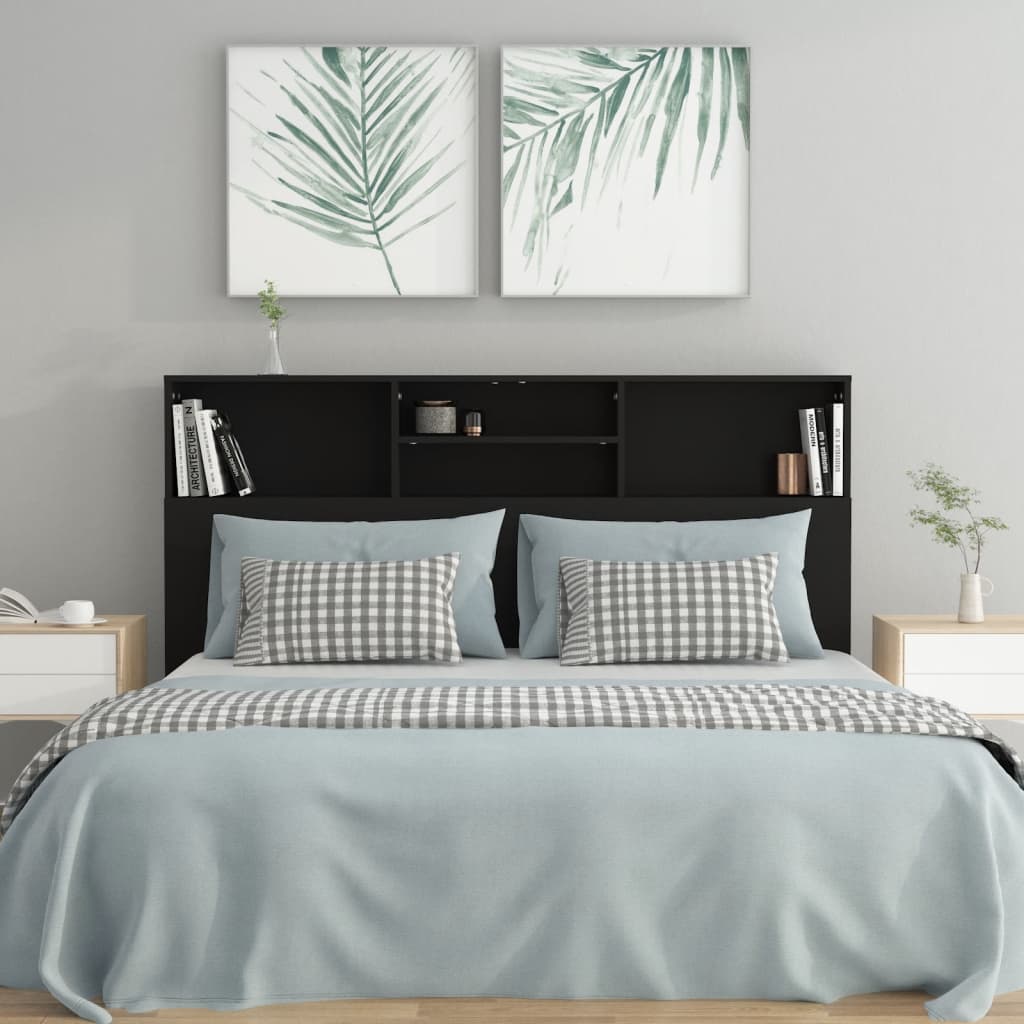 Moderne Kopfteil Mit Regalfach Für Das Schlafzimmer, Ohne Bettgestell Und Matratze, 160x19x103,5 Cm
