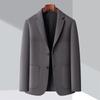 Spring and Autumn New Suit Men's Business High-end Fashion Solid Color Wool Jacket