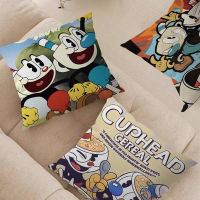 Popular Animation C-Cuphead S-Show Pillow Gift Home Office Decoration Pillow Bedroom Sofa Car Cushion CoverPillow Case