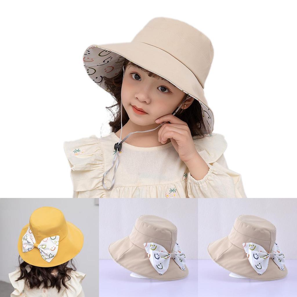 Childrens Sun Protection Bucket Hat With Wide Brim For Summer Outdoor Play And Casual Outings
