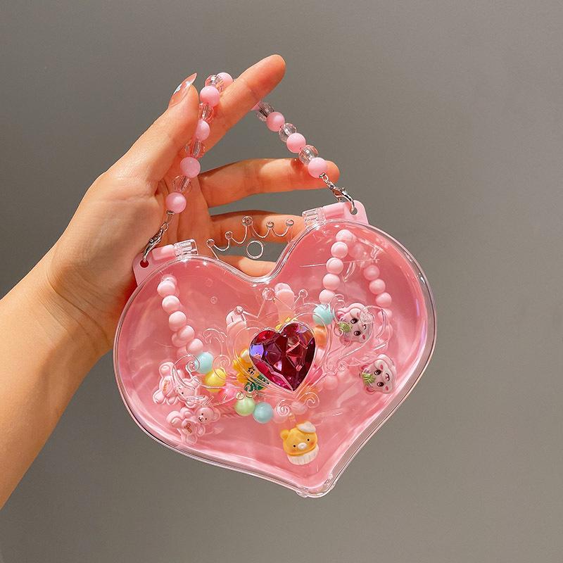 Cartoon Princess Jewelry Set: Necklace, Hair Clip & Ring for Little Girls - Perfect Birthday Gift