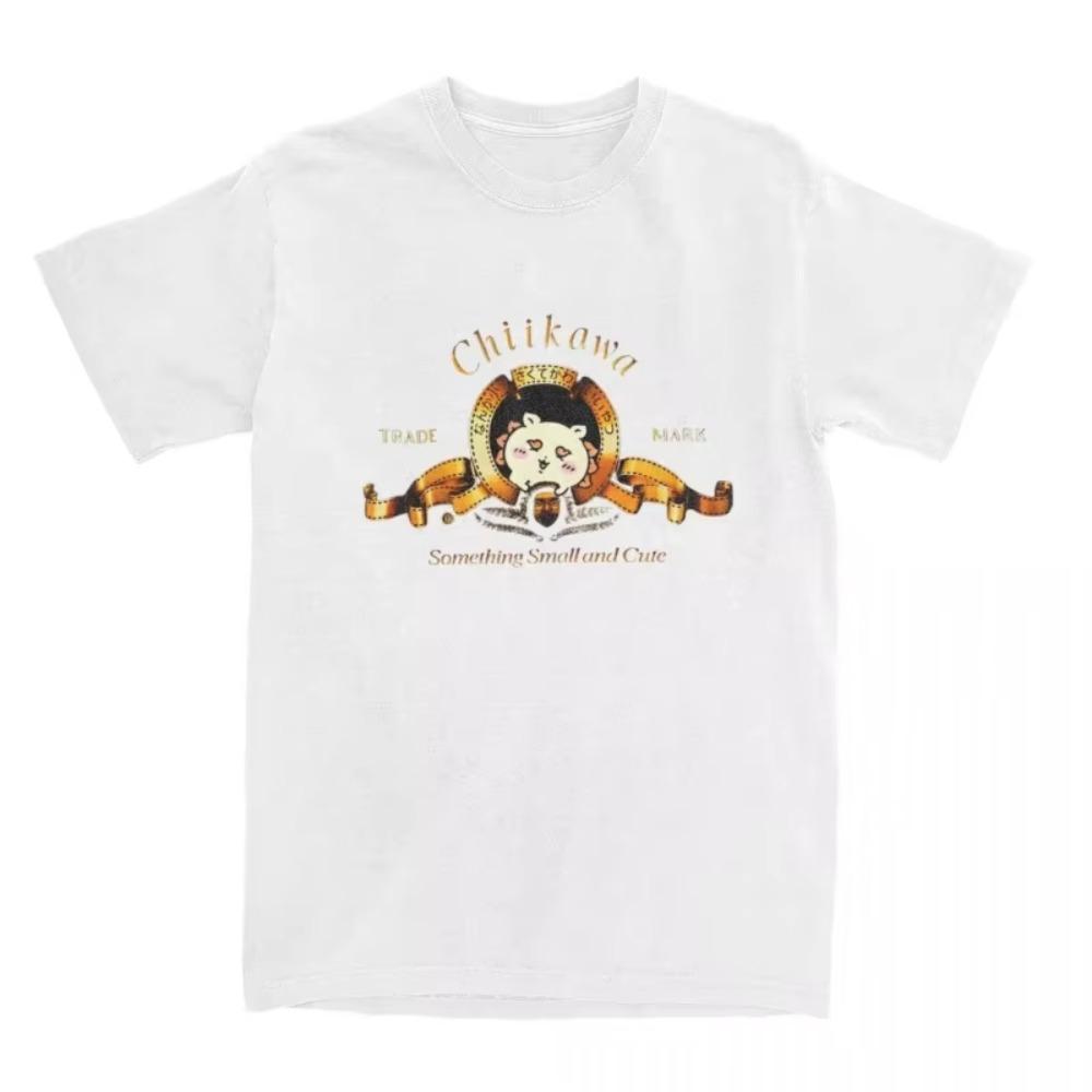 Chiikawa Cartoon TShirts Unisex Women Crewneck Cotton T Shirts Short Sleeve Tees Classic Clothes Breathable Soft