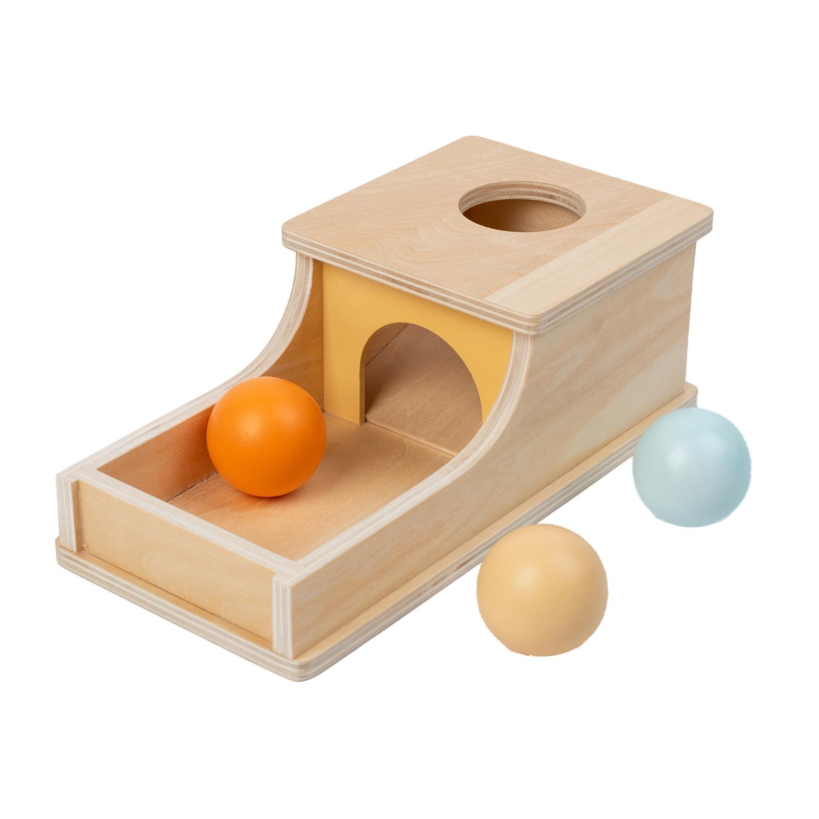 

Wooden Box Toy For Babies 3 Balls That Can Be Sorted And Stacked, Colorful Learning Educational Toy, Gift For Toddlers, Preschool Girls And Boys One Size