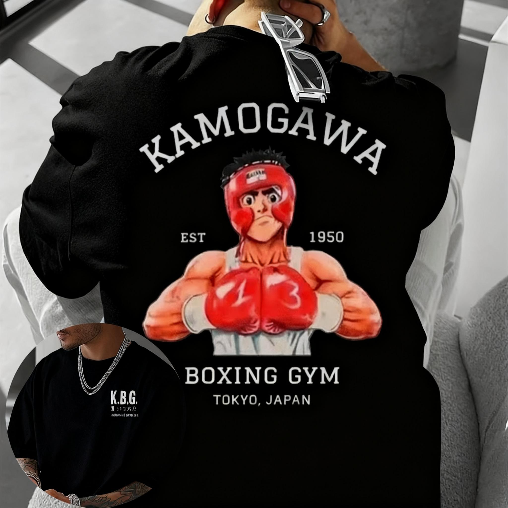 

Літнє аніме 2025 Hajime No Ippo Kamogawa Boxing Gym 100% Бавовна Футболка Чоловіча Makunouchi Takamura KGB Одяг Streetwear L