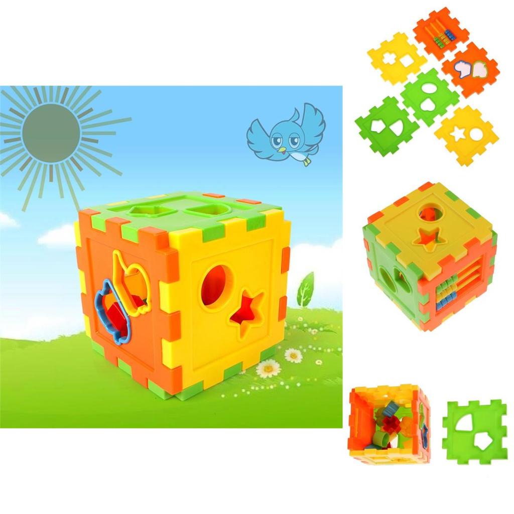 Ideal Gift Baby Kid Bricks Matching Blocks Baby Intelligence Educational Sorting Box For Early Learning