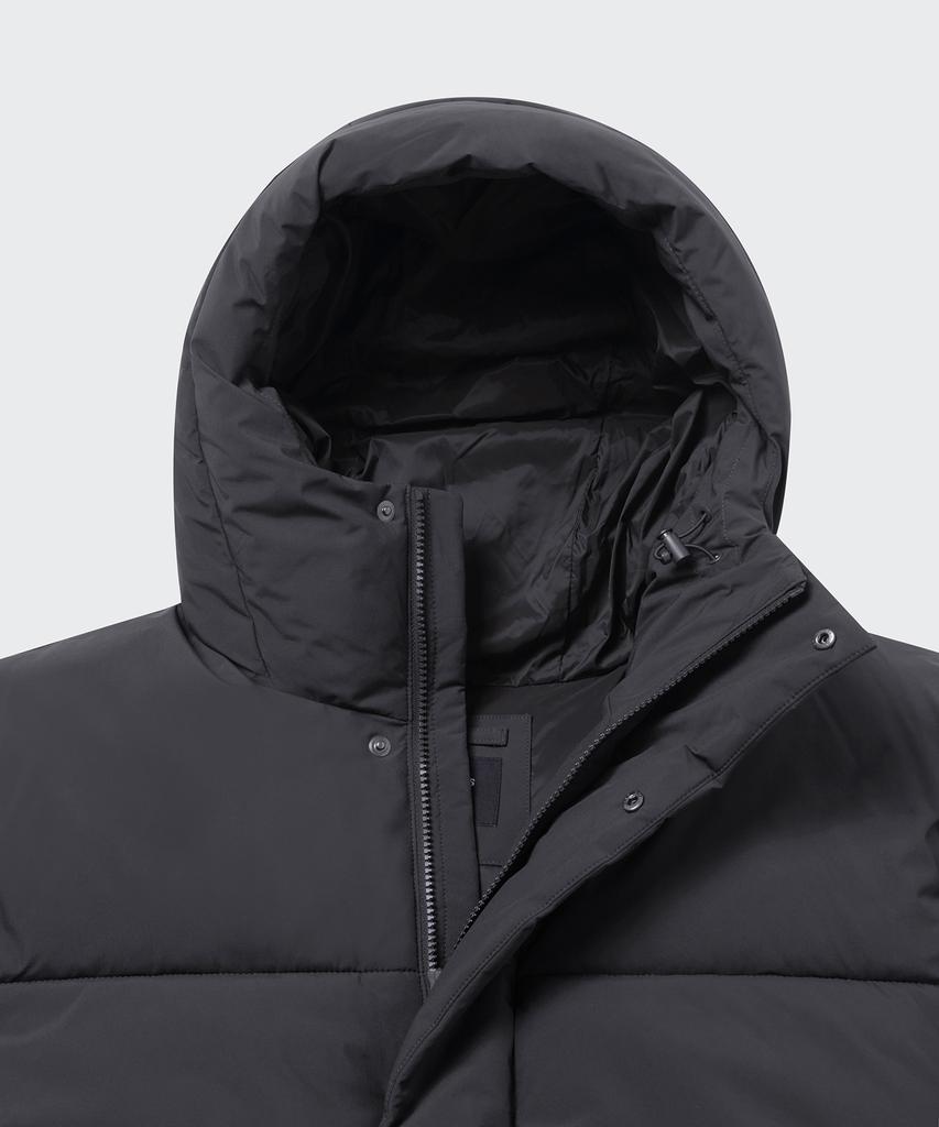 Musinsa Standard Daily Puffer Hooded Short Padded Jacket [Dark Gray]