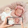 Träkort för milstolpar för nyföddfotografering - Månadsvisa babyrekvisita
