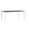 Dining Table White and Gray 180 x 90 x 73 cm Solid Pine Wood