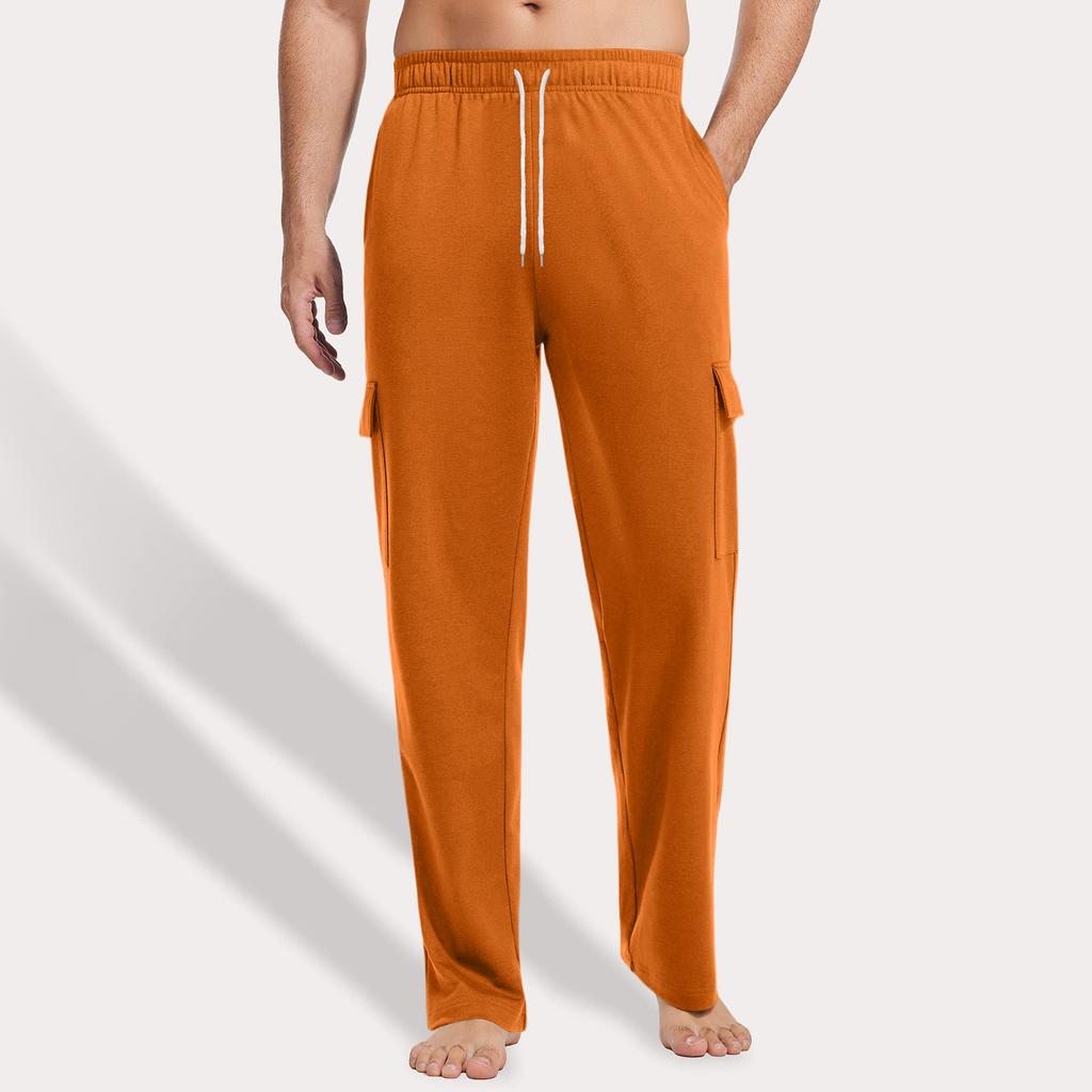 Men's Loose Casual Multi-pocket Work Pants, Youth Stretch Waist Drawstring  Pants