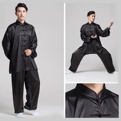 2Pcs Men/'s Chinese Tang Tops Kung Fu Suit Wing Chun Martial Art Uniform Costume