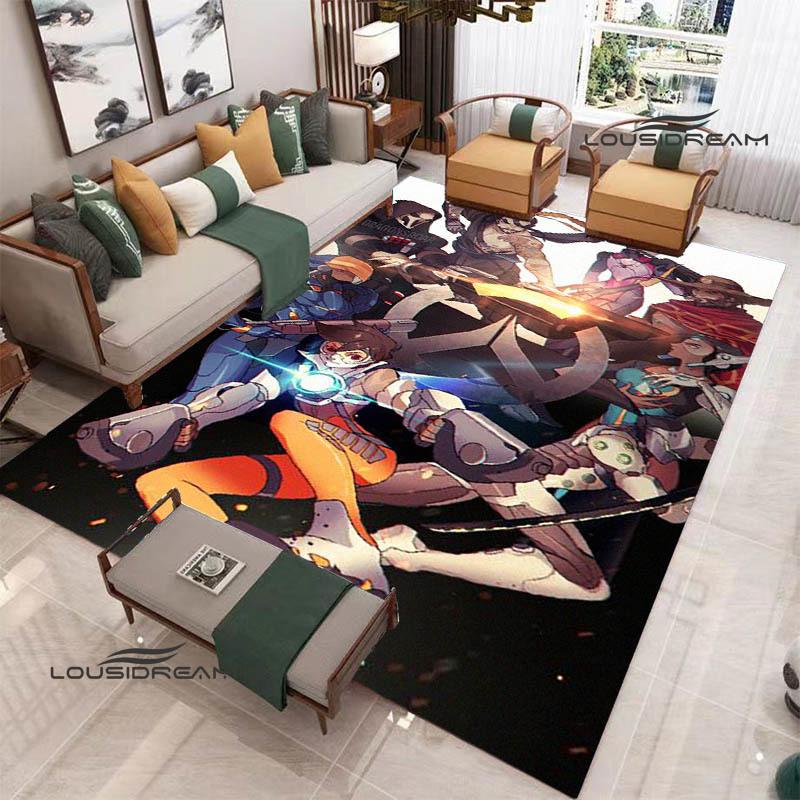 2026 Game Overwatch Printed Carpet Game Room Bedroom Non -slip Carpet Photography Prop Kawaii Rug Area Rug Birthday Gift