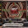 Wall Hanging Tapestry Custom NameNissan GT-R Pattern Personalized Printed Fabric Wall Decor