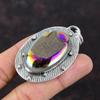 Titanium Druzy Pendant 925 Sterling Silver Pendant Antique Gemstone Jewelry Handmade Pendant Silver Jewelry Gift For Women Beautiful Pendant