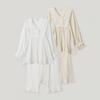 Lunaluz Women S Two Piece pajamaS Cotton V Neck Long SleeVe Daphne