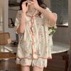 Pajamas Women'S Short-Sleeved Shorts Thin Korean Version Style Sweet Cartoon Loungewear Suit Can Be Worn Outside