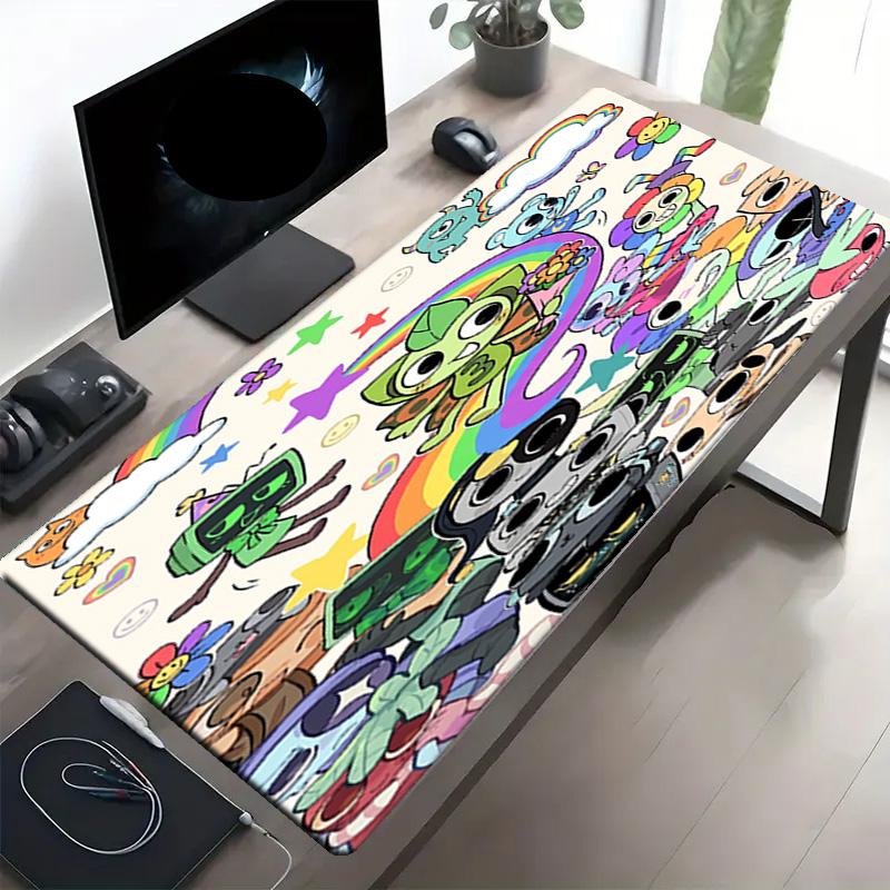 Dandy's World Print Mouse Pad, Anti‑Slip Desktop keyboard Mat, for PC Laptop Gaming Working Daily Use, Cool Festival Surprise Gift