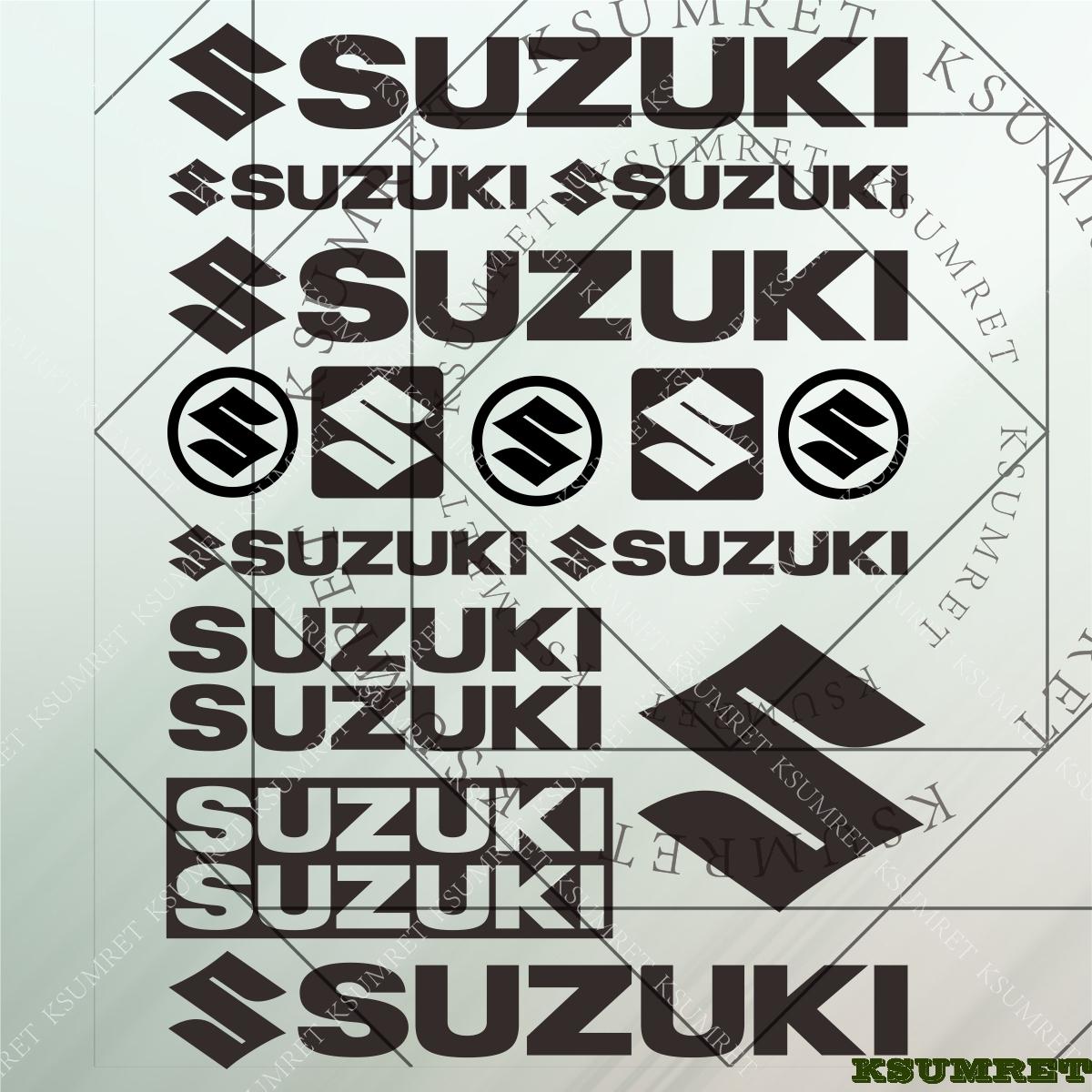 AAGK1 Suzuki Motorcycle Stickers Decal Logo Tank Emblem чёрный