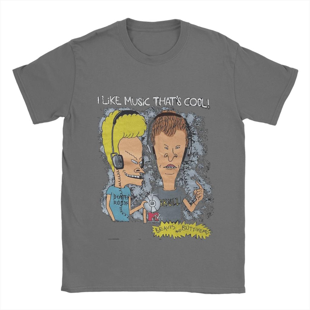 Beavis and Butt Head Herren T-Shirt Crazy Tees Kurzarm Rundhals T-Shirt Reine Baumwolle Geburtstagsgeschenk Kleidung