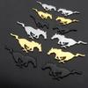 GDZJ3 2PCS 7.5/11CM Metal Car Side Badge Running Horse Sticker for Ford Mustang Shelby F150 Fiesta Focus Ecosport Edge Escape Explorer