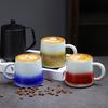 Kiln Change Coffee Cup Gradual Change Ceramic Cup High Value Mug Creative Large Capacity Couple Cup Water Cup Latte Cup