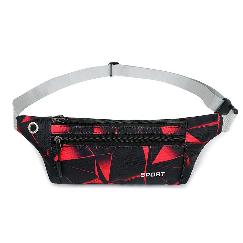 Running Waist Bag for Men Oxford Cloth Waterproof Crossbody Chest Bag Multi Functional Waist Bag