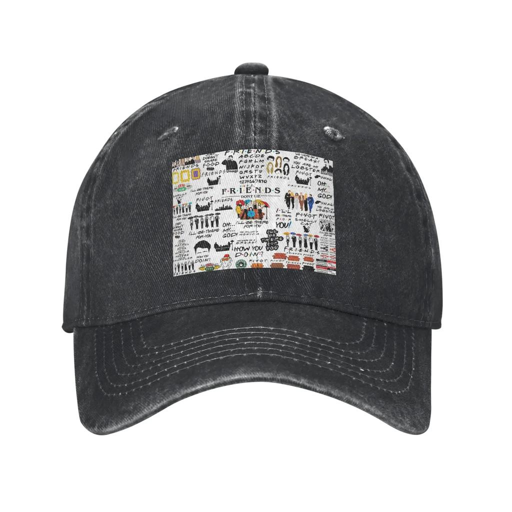 Friend TV Show Denim Fabric Cap Casual Baseball Caps Adjustable Hat Summer Unisex Baseball Hats