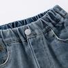Kinderen Wijdvallende Jeans Hoge Taille Casual Rechte Pijp Broeken Modieuze Kinder Jeans voor Lente Zomer