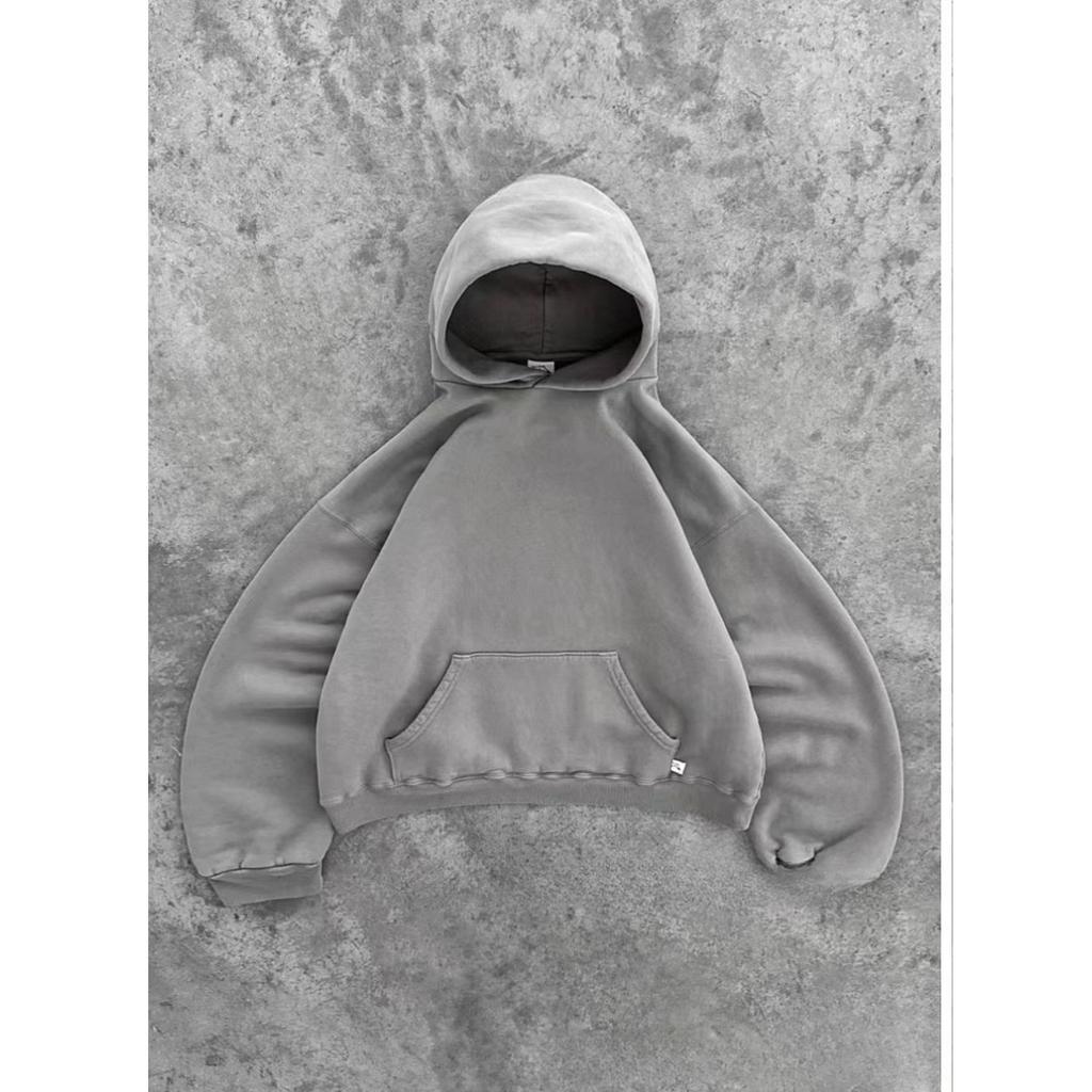 ZYLLO European and American Fashion Loose Hooded Solid Color Street Sports Top
