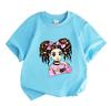 Kids Girls Boys 100% Cotton Crew Neck Short Sleeve T-Shirt,