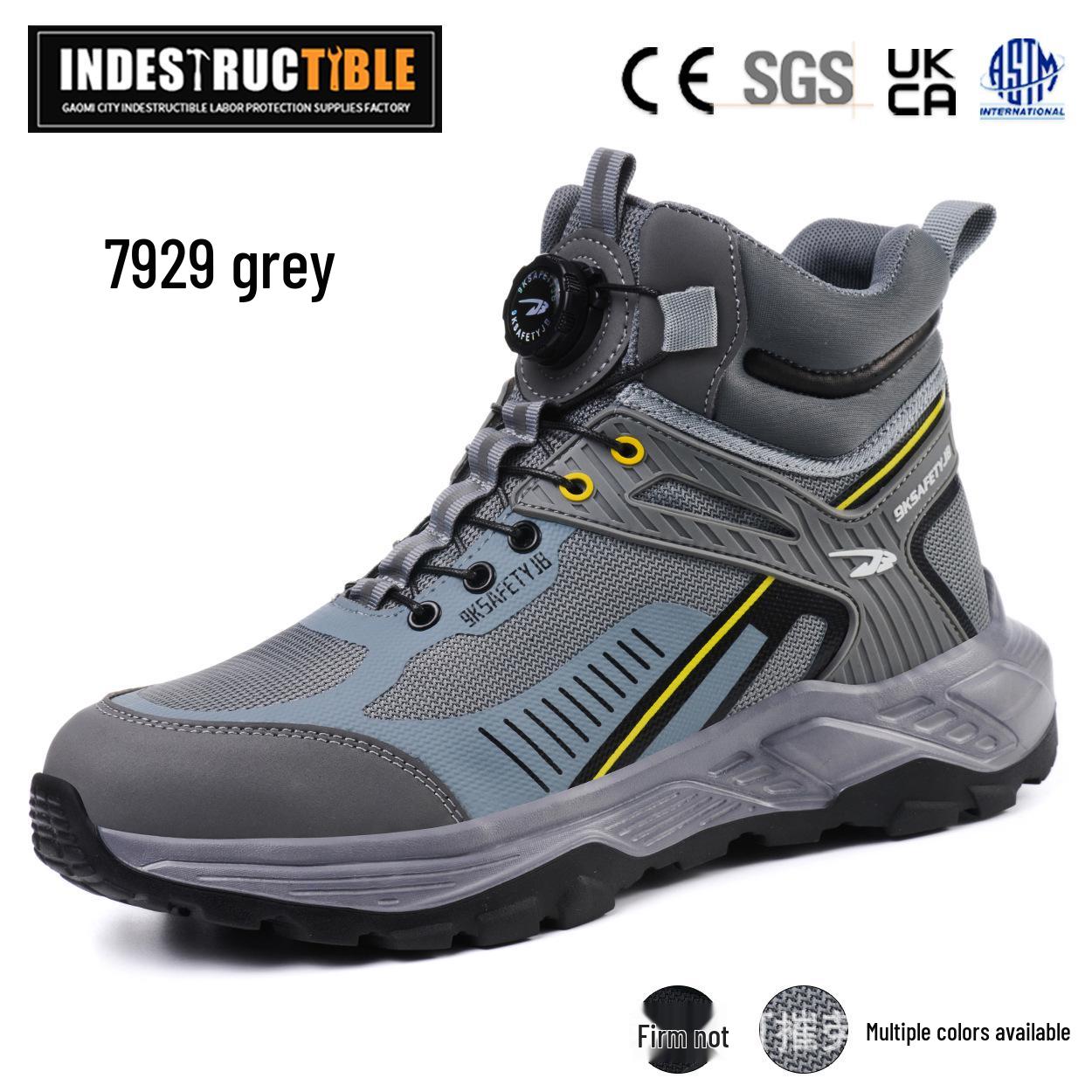 Autumn/Winter Steel Toe Anti-Puncture Work Boots - High-Top, Wear-Resistant Safety Shoes