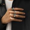 Vintage Hexagram Ring Set For Men, Trendy Hip Hop Men'S Finger Rings  Accessories