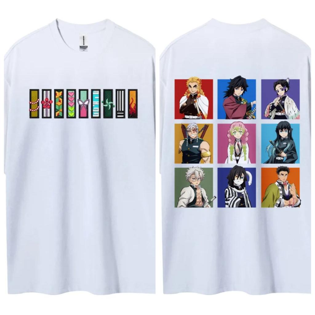 Demon Slayer Shortsleeved Mens and Womens Same Style Comfortable Shortsleeved Couples Clothing Casual Shortsleeved Wear