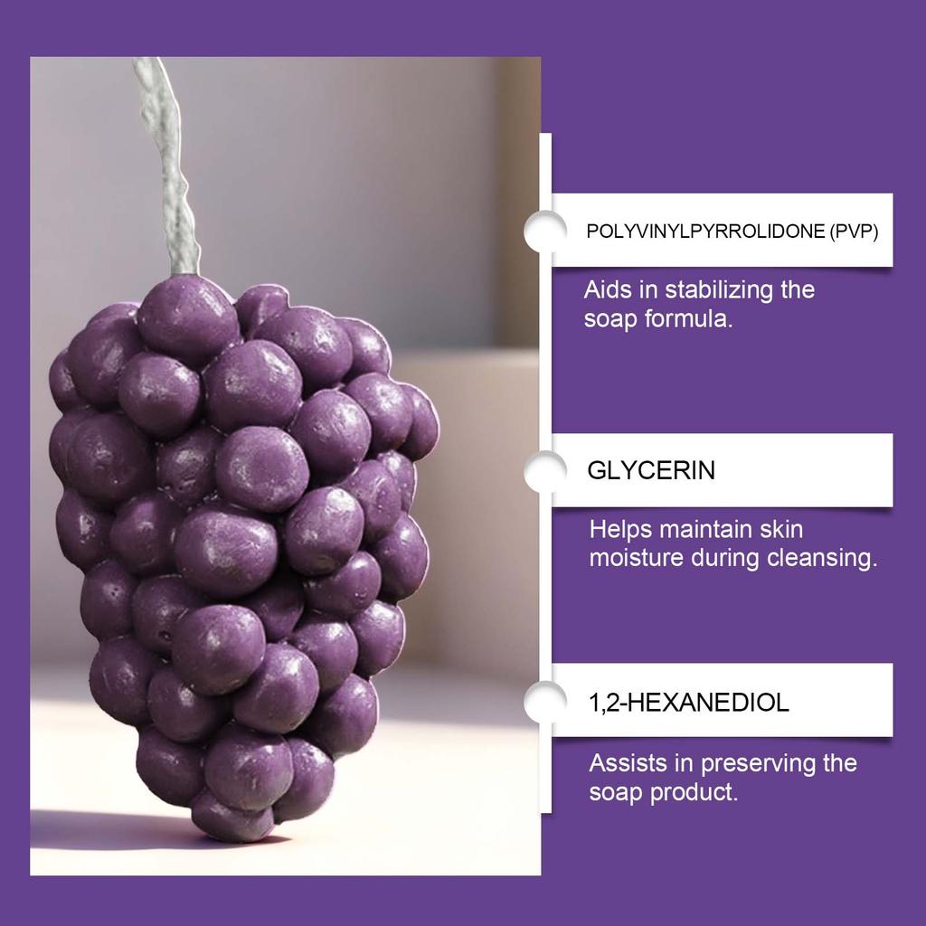 Ręcznie robione mydło w kształcie kiści winogron Nawilżające Delikatnie oczyszczające Odświeżający zapach Dekoracyjne Mydło do rąk Pieniące się do łazienki