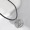 Fashionable Goth Necklace Accessory Chic Swirl Pendant on Velvets Cord Choker