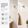 4 PCS Stainless Steel Stainless Steel Hook Silver Black Towel Hook Adhesive Hook  Bathroom Kitchen
