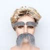 Self-Adhesive Fake Beard Set Hairy Facial Hair Props Novelty Eyebrow Mustache Set  Christmas Party