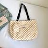 Retro Polka Dot Shoulder Bag for Commuting, Lightweight Shopping Bag, Student School Bag
