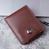 Men's Casual Multi-Card Short Wallet with Coin Purse and Double-Line Card Holder