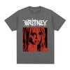 Britney Spears Metal Rock Graficzny T-shirt Damska Moda Hip Hop Koszulki Harajuku Vintage Krótki Rękaw T-shirt